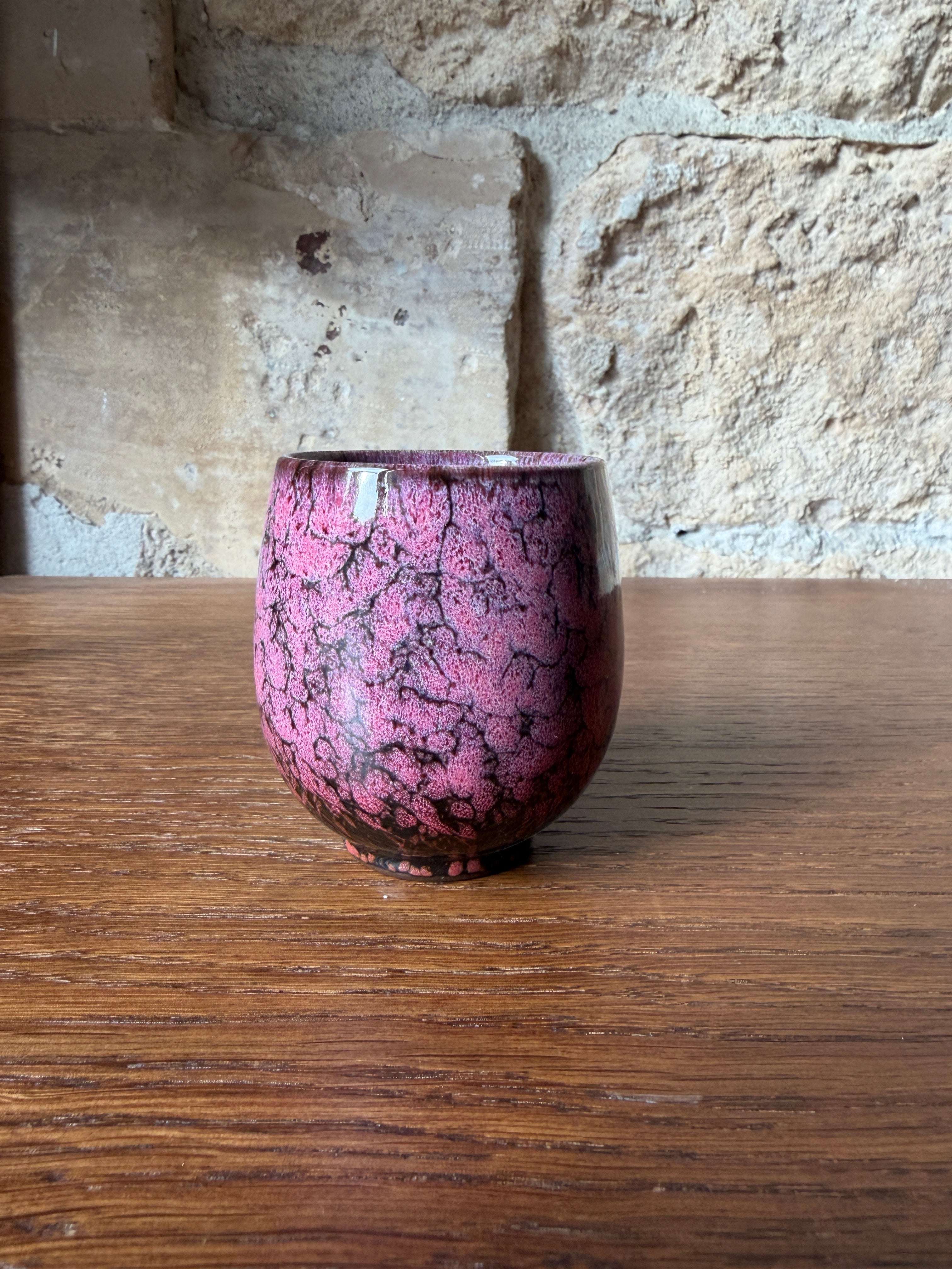 Ceramic coffee cup - sakura pink