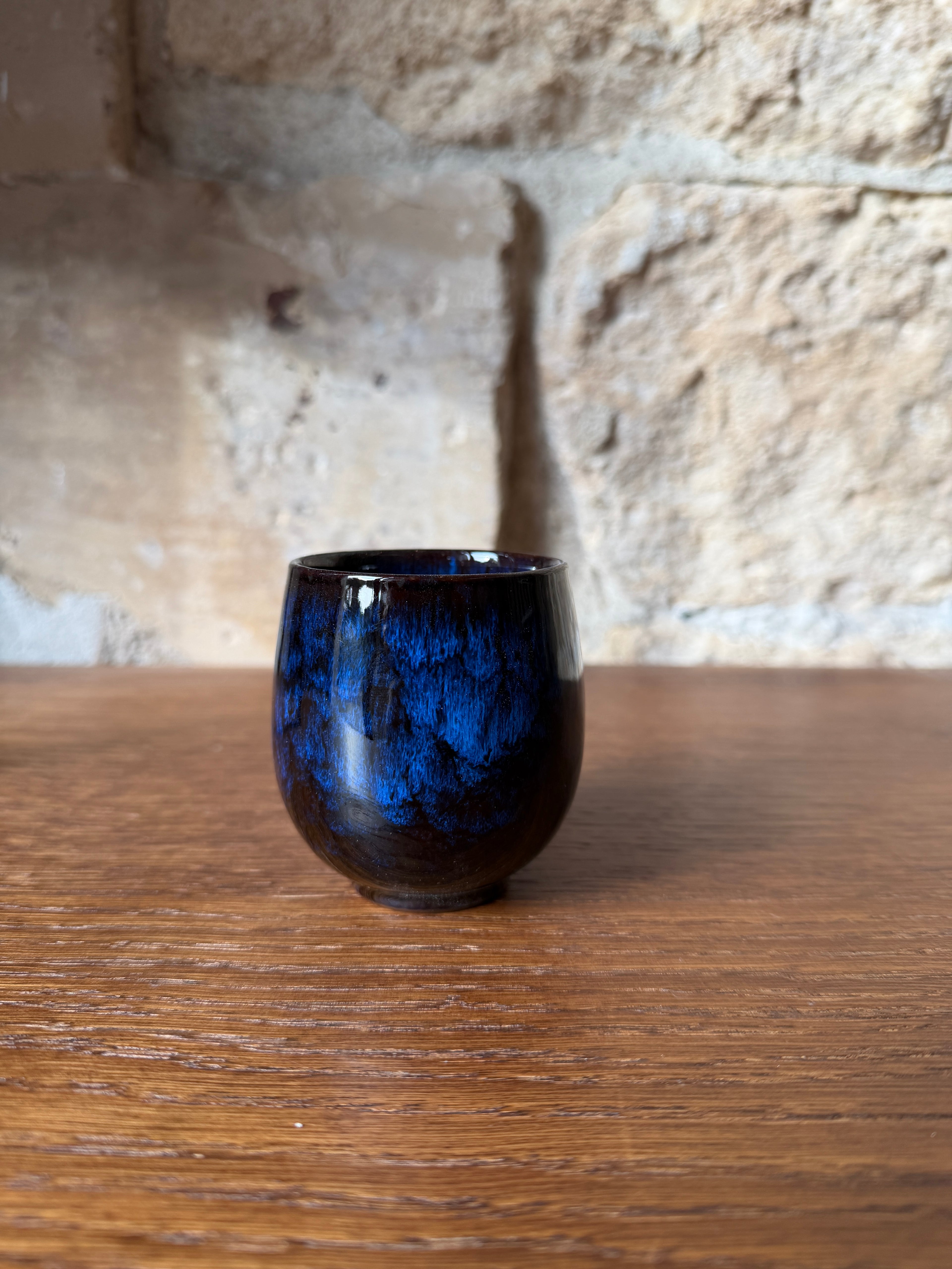 Ceramic coffee cup - indigo blue