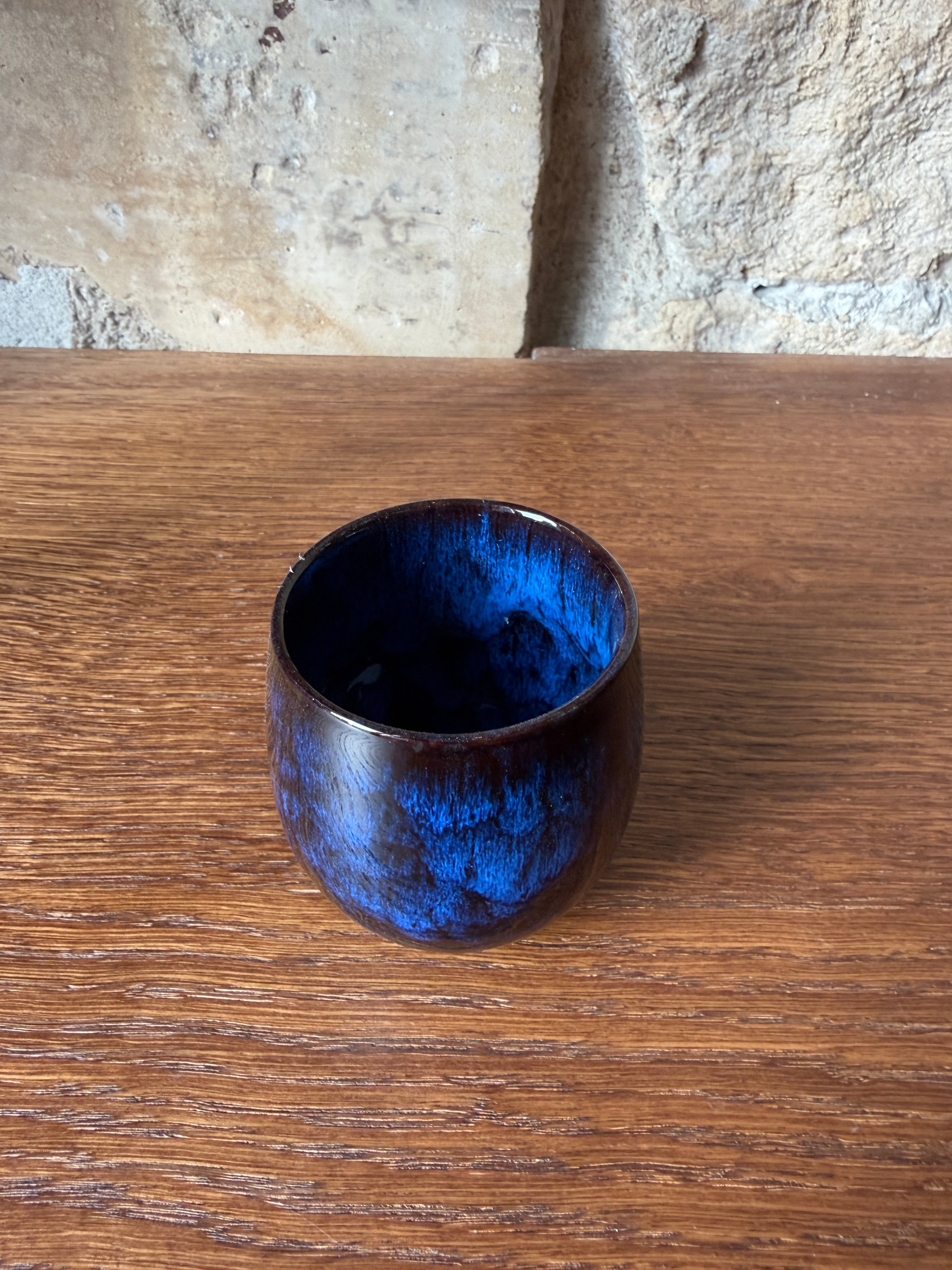 Ceramic coffee cup - indigo blue